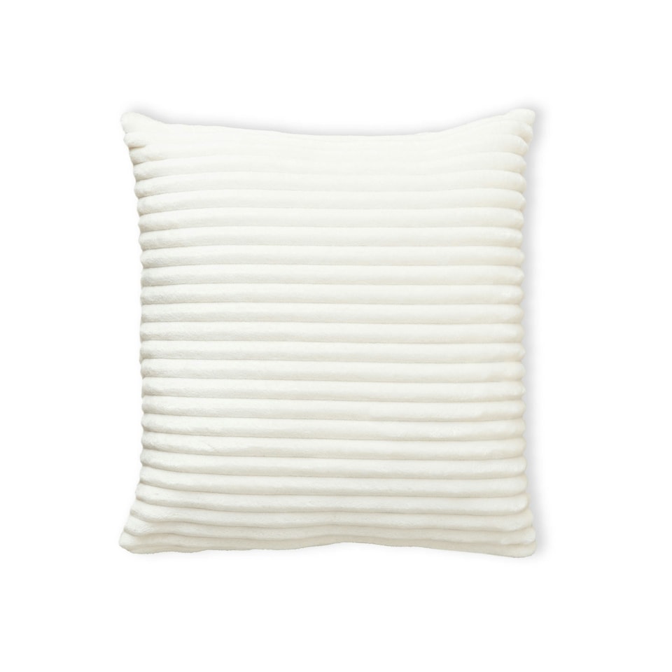 image 1 of BHS Luxury Ribbon Velvet Cushion, Cream