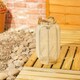 image 2 of ValueLights Solar Powered Outdoor Natural Mesh Fabric Lantern Garden Light