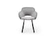 image 1 of Claudia Art Deco Dining Chairs (Pack of 2) - L52 x W44 x H84.5 cm - Grey | Grey