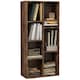 image 1 of HOMCOM 3 Tier Bookshelf, Modern Cube Bookcase with 7 Open Storage Compartments, Freestanding Display Storage Unit for Living Room, Bedroom, Study, Rustic Brown