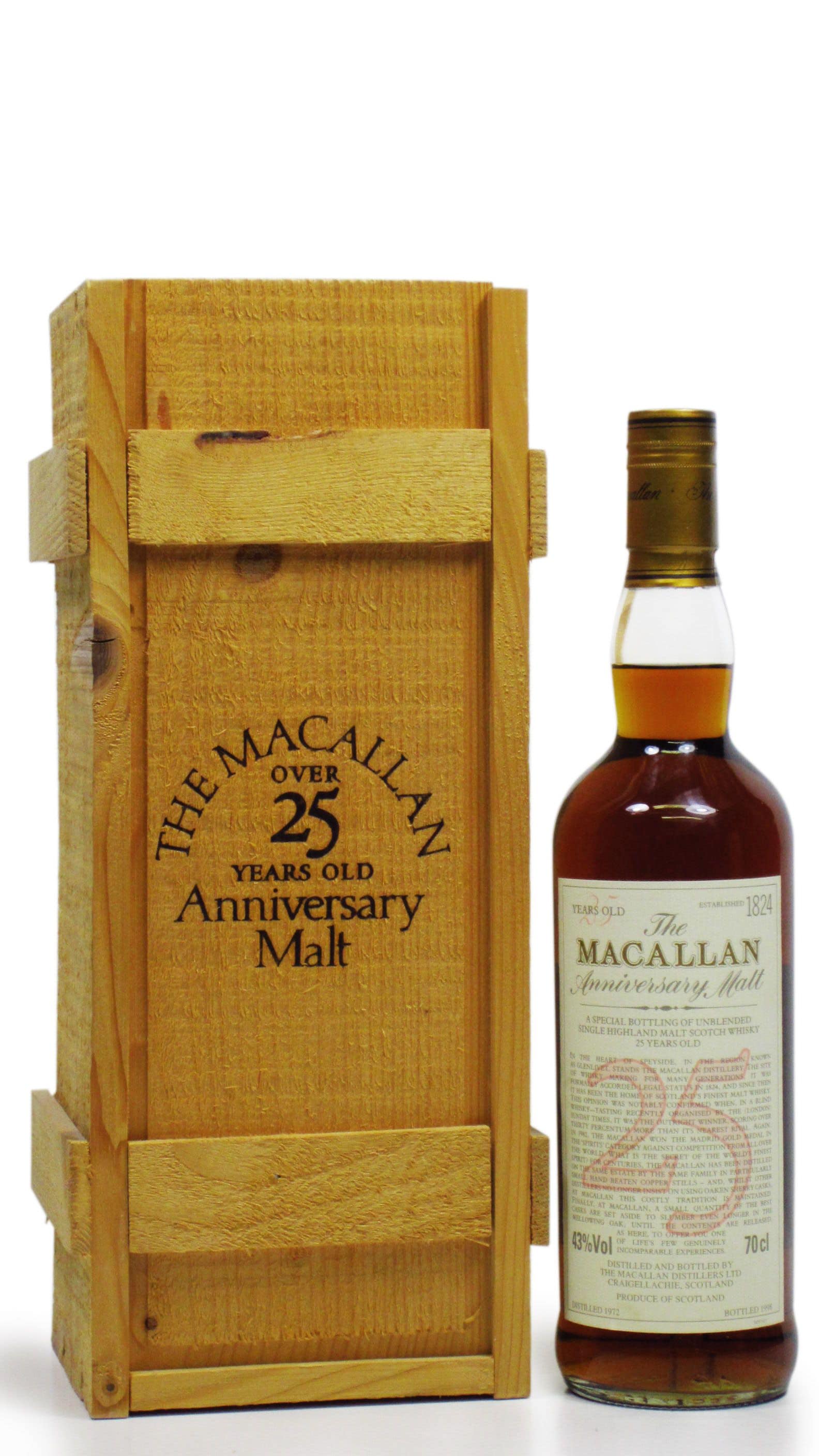 Macallan - Anniversary Malt Highland Single Malt 1998 Release 1972