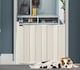 image 2 of Bettacare Automatic Folding Retractable Dog Gate, 55cm - 113.5cm, White, Folding Stair Gate for Pets, Retractable Dog Safety Gate | White