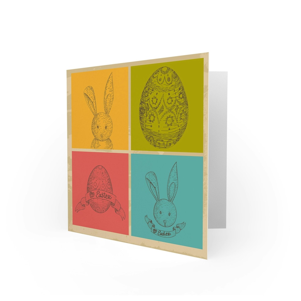 image 1 of Bunny Egg Pop Art Easter Card