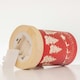 image 3 of 16cm Christmas Decorated Vase Table Santa Sleigh Scene Red