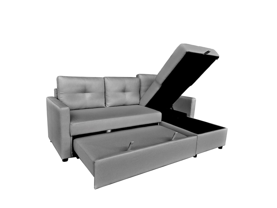 image 1 of The Savona 3 Seater Storage Sofa in Grey or Silver | Silver | One Size
