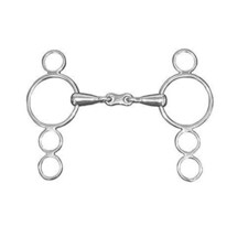 Lorina French Link 3 Ring Dutch Gag - Silver - 5.5in
