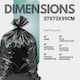 image 3 of Pack of 100 Heavy Duty Black Bin Bags – 80L, Flat Pack