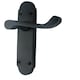 image 3 of Golden Grace 4 Sets Victorian Scroll Design Door Handles Lever on Shaped Backplate in Matt Black - Latch Door Pack with Ball Bearing Hinges Black