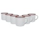 image 1 of Argon Tableware White Enamel Espresso Cups - 130ml - Red - Pack of 6 | Red | Red