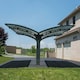 image 4 of Carport Arizona Wave Double Wings and Arch - Polycarbonate - L495 x W578 x H273.5 cm | Grey