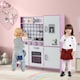 image 4 of COSTWAY Pretend Play Kitchen Kids Wooden Toy Set Kitchen Accessory Playset Pink