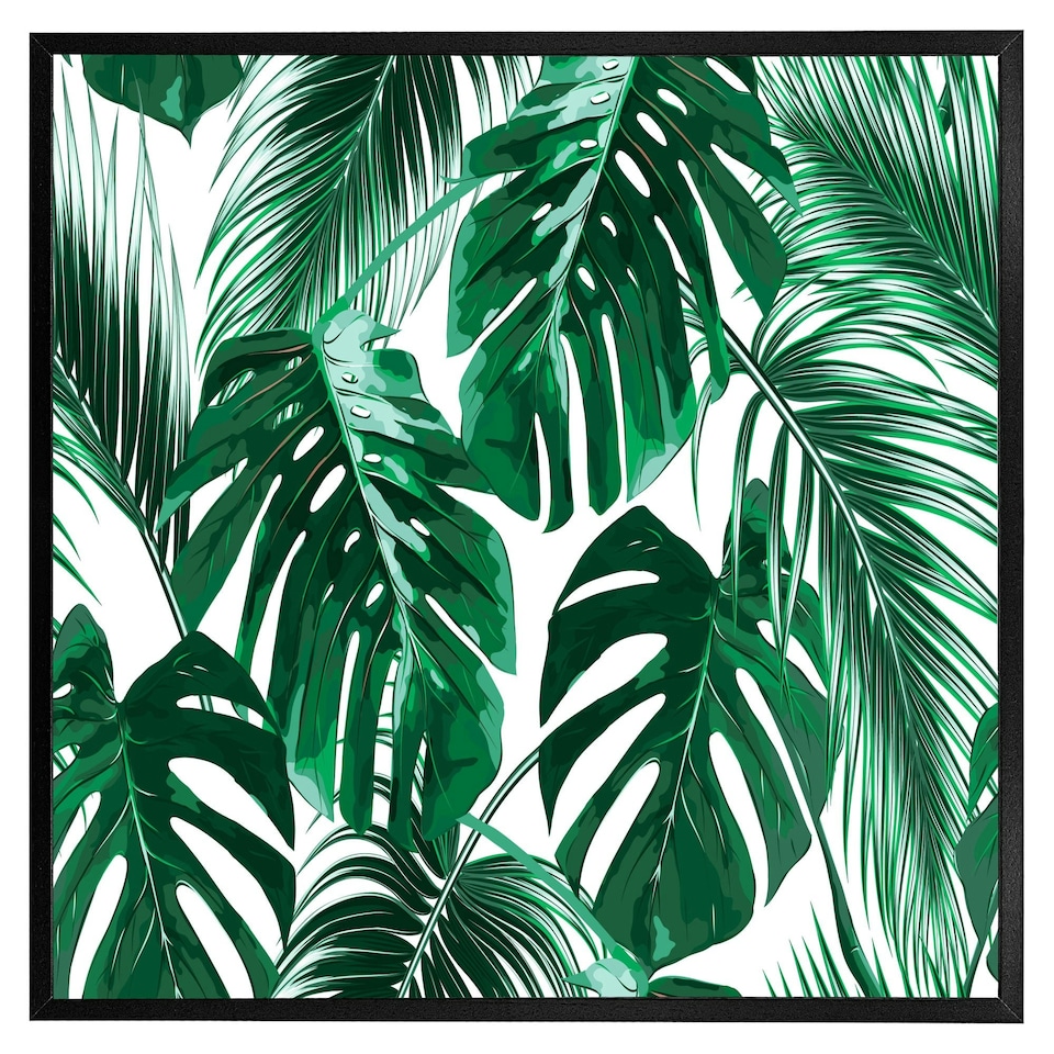 image 1 of Palm leaves (Picture Frame) Grey | XL
