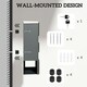 image 6 of HOMCOM Wall Mounted Post Box, Weatherproof Letterbox with Lock, White Black