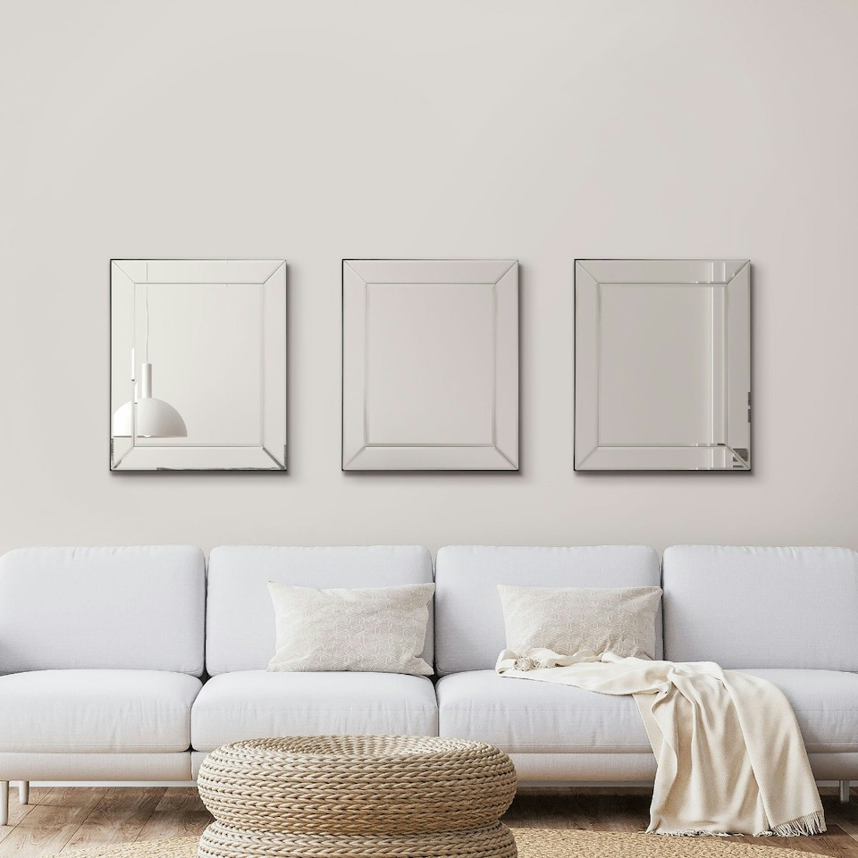 image 1 of Horsley All Glass Wall Mirror 69 x 58 CM N/A