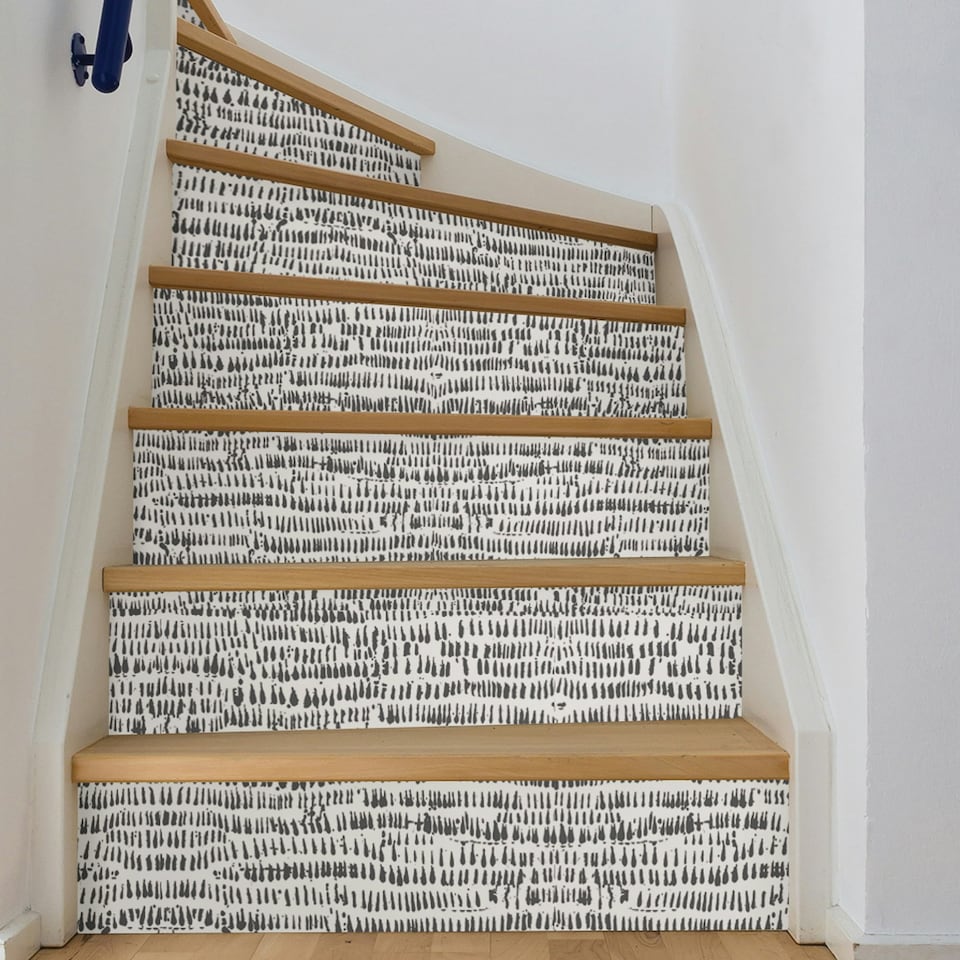 image 1 of NuWallpaper NU2678 Kylver Peel & Stick Wallpaper, White & Black Multi