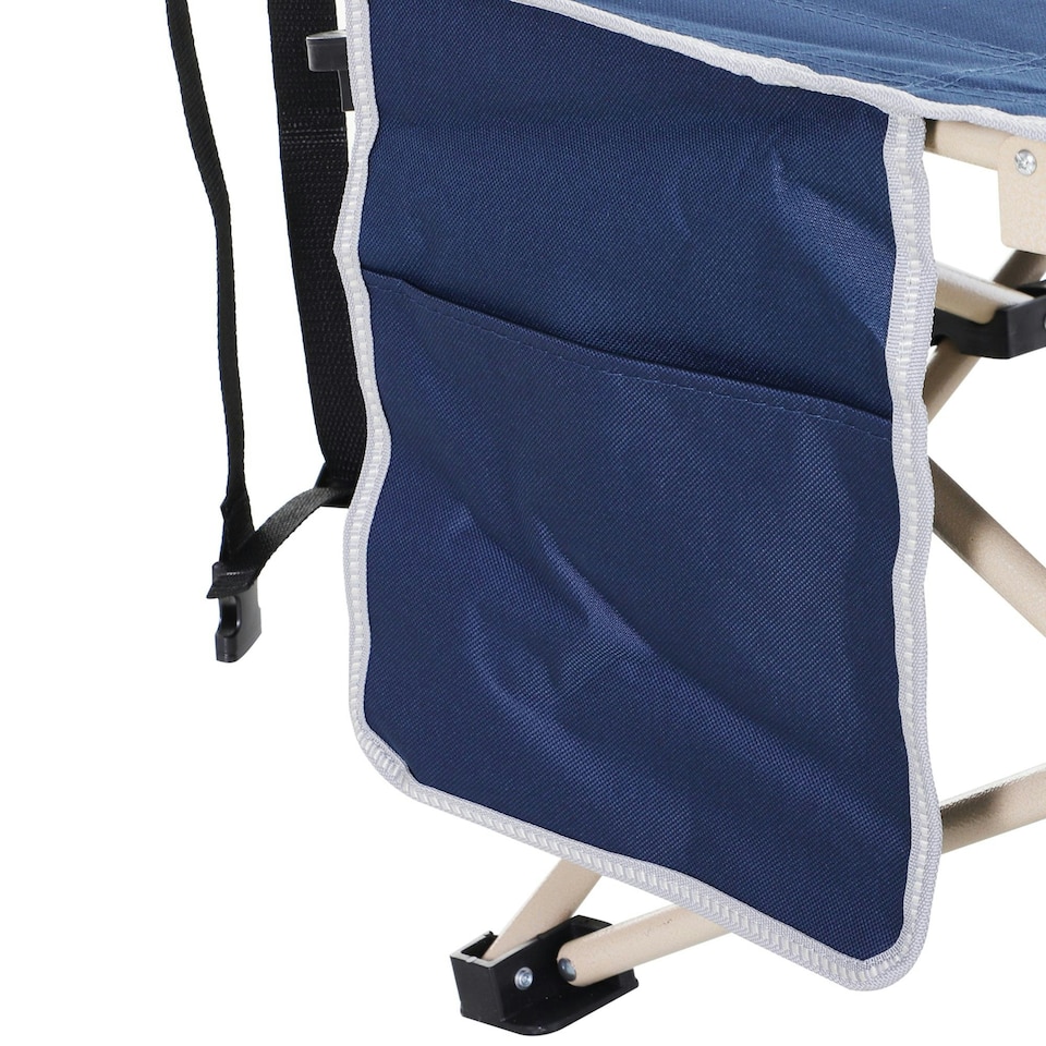 image 1 of Outsunny Single Portable Outdoor Military Sleeping Bed Camping Cot Blue
