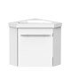 image 1 of AICA 395mm Matte White Bathroom Vanity Unit With Integrated Sink, 1 Door Soft-Close Place in the corner