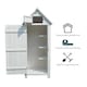image 4 of JSH Bideford Tall 180cm Wooden Garden Storage Shed Unit with Pitched Roof - White