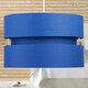 image 4 of First Choice Lighting Blue Layered Easy Fit Drum Light Shade Blue