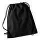 image 1 of Westford Mill Cotton Gymsac Bag - 12 Litres - Black/Black - One Size Black | One Size