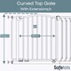 image 3 of Safetots Curved Top Safety Gate, 271cm - 280cm, Matt Black, Pressure Fit Stair Gate, Baby Gate for Doors Hallways and Spaces, Safety Barrier, Easy Installation