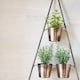 image 3 of Outdoor Vertical Wall Plant Stand with Planters - Metal - L51 x W51 x H128 cm - Gold