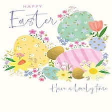 Words 'n' Wishes Easter Card for Friends and Family, 17.6 x 12.7 cms, FSC Certified and Multi-Coloured