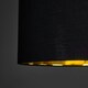 image 2 of ValueLights Reni Black Ceiling Pendant Shade Black And Gold Inner Black