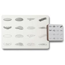 burger and sandwich icon (Placemat & Coaster Set)