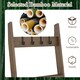 image 6 of COSTWAY Bamboo Blanket Ladder 5-Tier Ladder Shelf w/4 Removable Hooks-Brown Brown | One Size