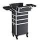 image 1 of Yaheetech 5-in-1 Professional Makeup Train Cases Aluminum Black | Black