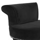 image 5 of Interiors by Premier Black Velvet Bar Chair, Comfortable Seating Breakfast Bar Chair, Footrest Living Bar Chair Kitchen