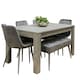 image 1 of Dining Table and 4 Chairs With Bench Stone Grey Effect Wood Table - Dining Room