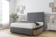 image 4 of Sloomy Lisbon Armour Coniston Divan Bed Base No Drawers With 26 Inch Strutted Headboard & 12 Inch Matching Footboard | Grey | Armour | Single | 1