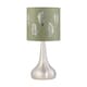 image 2 of Set of 2 Romana - Brushed Chrome Touch Lamps with Sage Green Fern Silver | Green
