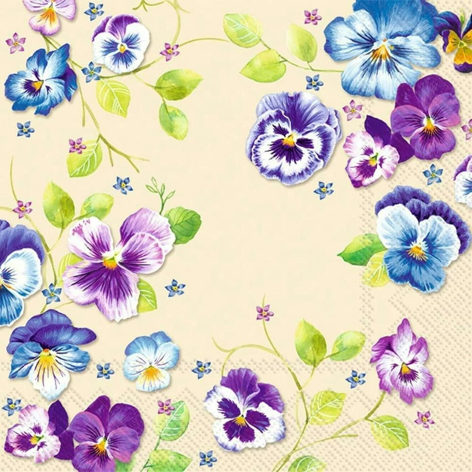 IHR Lunch Napkins Paula Cream 33cm 3ply 20 Pack