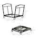 image 5 of Outsunny Foldable Firewood Log Holder Wood Storage Rack Outdoor Indoor, Black