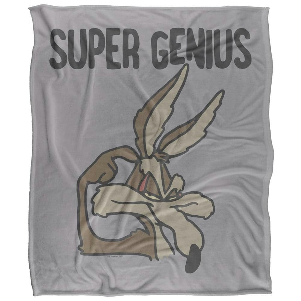 image 1 of Looney Tunes Super Genius Doodle Blanket - Multicoloured - One Size