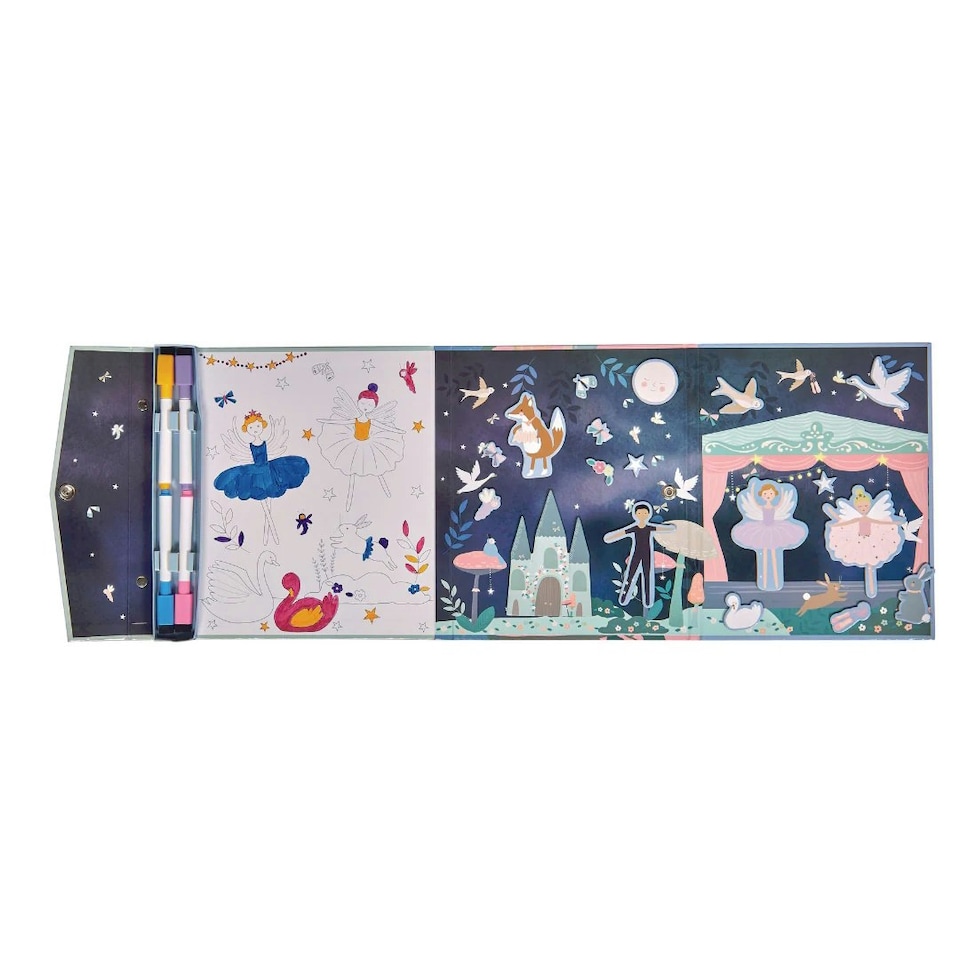 image 1 of Floss & Rock Magnetic 4 in 1 Activity Book - Enchanted Ballerina Multi | Multi | One Size | 1