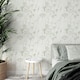 image 3 of Catherine Lansfield Meadowsweet Floral Sage Wallpaper Green | Green