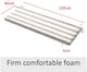 image 6 of Wide Striped Garden Bench Seat Pad Beige