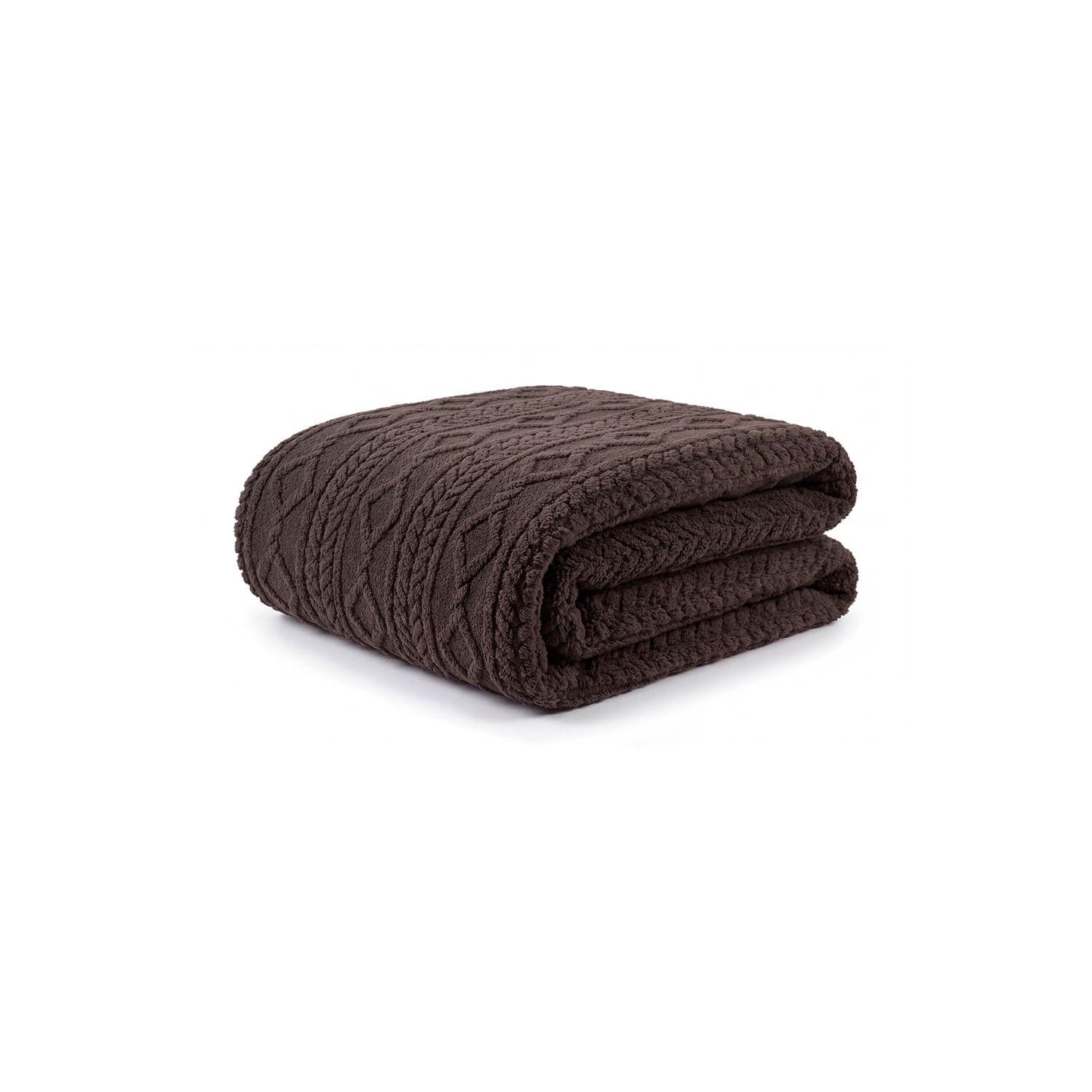 Helsingborg Teddy Driftwood Brown Sherpa Fleece Throw