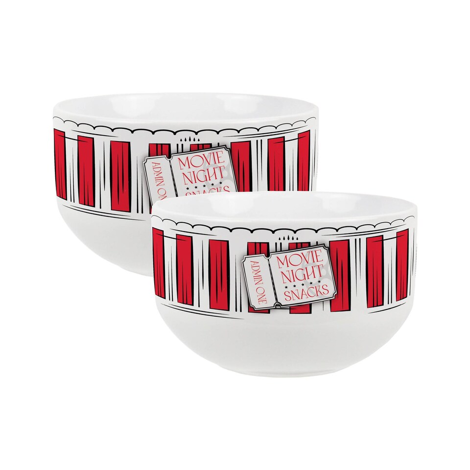 image 1 of Movie Snacks Ceramic Bowl - Set of 2