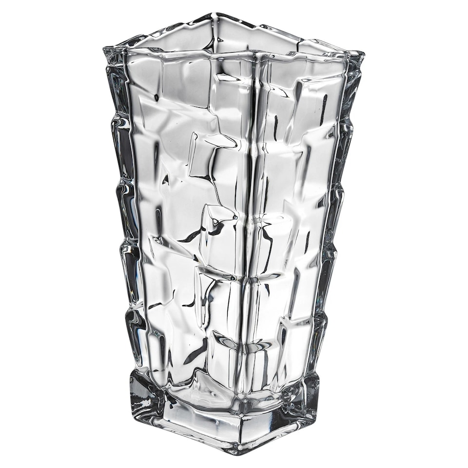 image 1 of Crystal Look Heavy Glass Bouquet Flower Vase Holder Home Table Elegant Decor | Clear | Watford