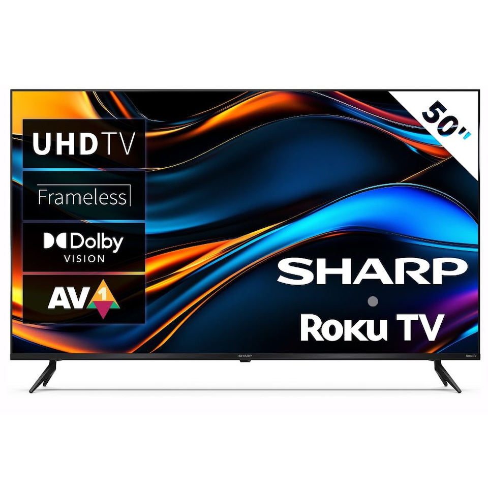 image 1 of SHARP 50HJ4225KB 50 Inch 4K Ultra HD Roku Smart TV with Freely