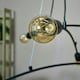 image 1 of ValueLights Sandie Matte Black Pendant Light and E27 GLS LED 4W Warm White 2700K Bulb