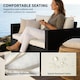 image 5 of Outsunny 2 Seater Rattan Garden Sofa with Deep Seat, Wide Arms, Black | Black | Black, Cream White | Two Seater