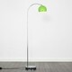 image 2 of ValueLights Curva Polished Silver Floor Lamp with Green Dome Shade and LED Bulb
