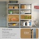 image 3 of Home Vida 5 Tier Large Heavy Duty Adjustable Steel Garage Shelving, Galvanised - Holds 875kg - (Set of 4) | Silver | Silver | Large