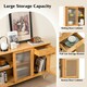 image 7 of COSTWAY Kitchen Buffet Sideboard Storage Cabinet Cupboard Brown